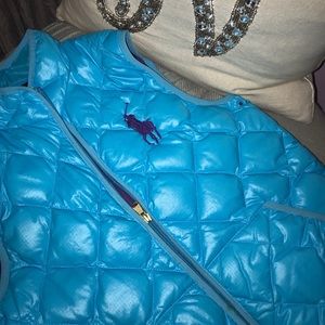 Kids RALPH LAUREN bright blue vest!